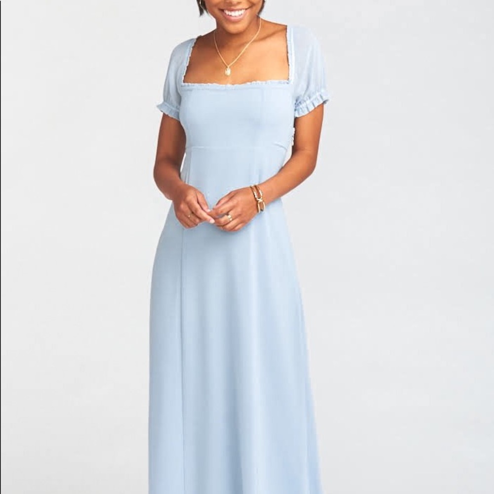 Show me your MuMu maxi dress- steel blue!